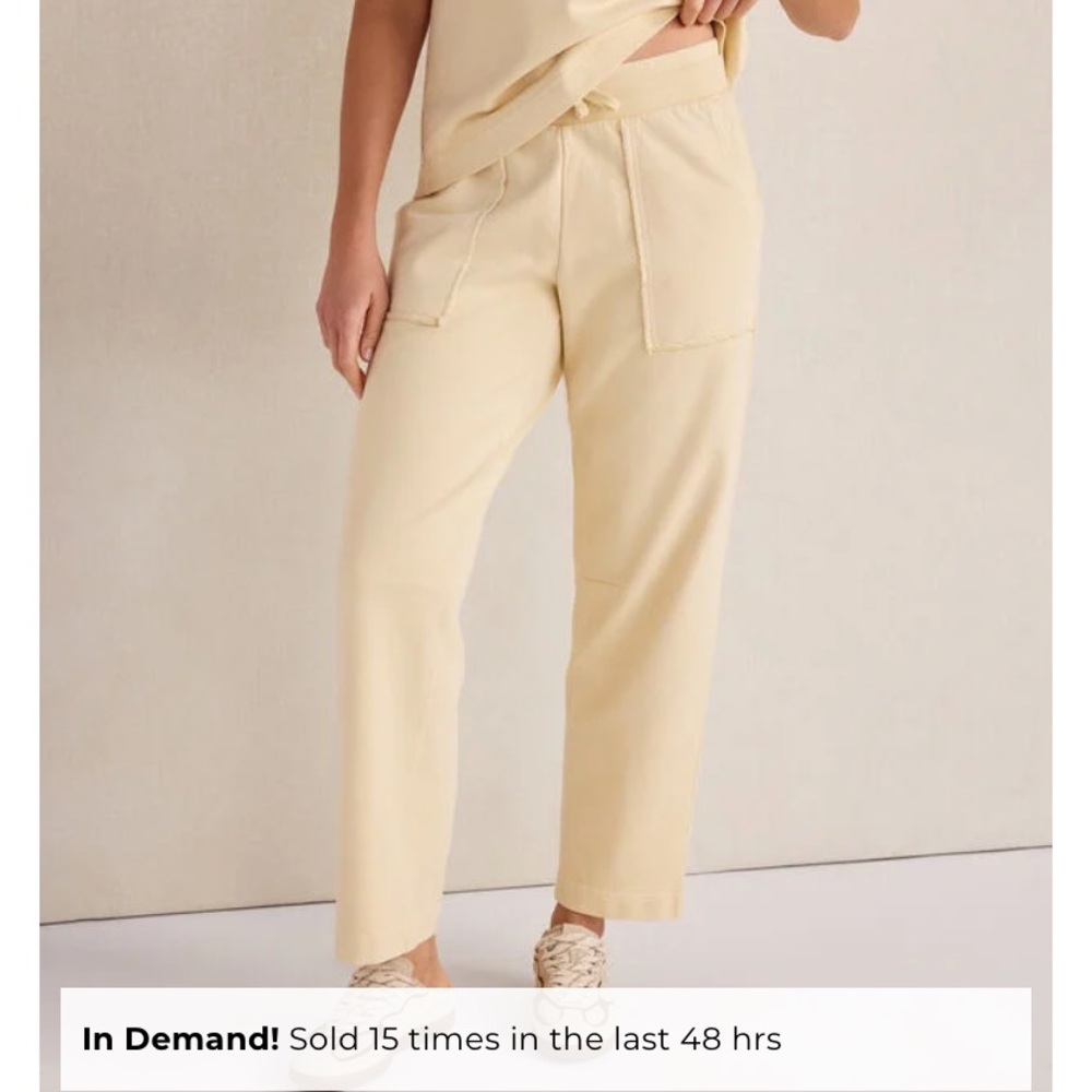 Haven well within organic cotton terry pants- color is cornstalk